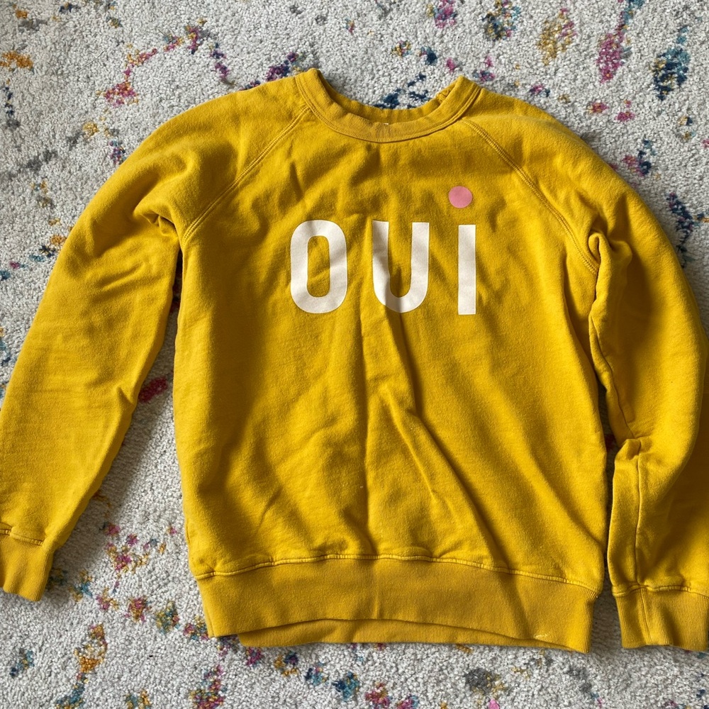 Clare V. “Oui” Sweatshirt in 100% Organic Cotton XS